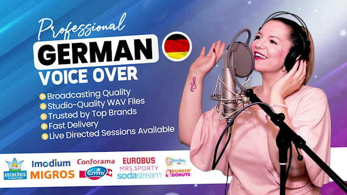 record a professional german female voice over