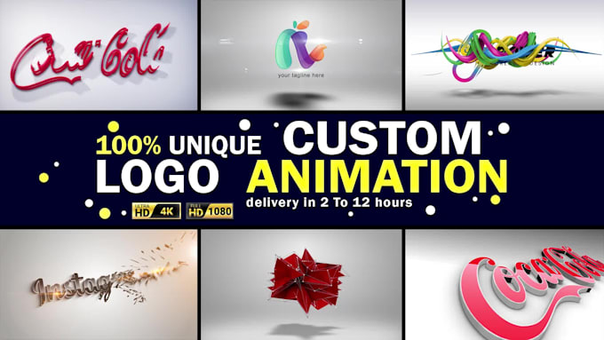 create 4k animated logo animation or youtube intro video