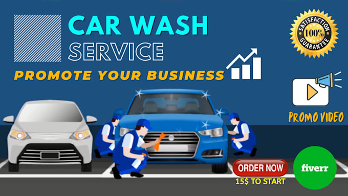 create car wash animated promo video