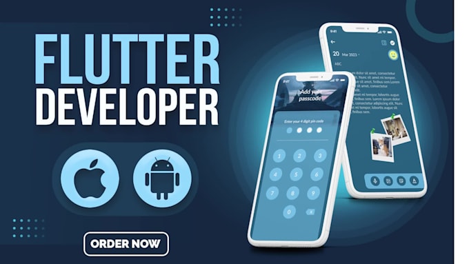 do flutter app development for ios android mobile app