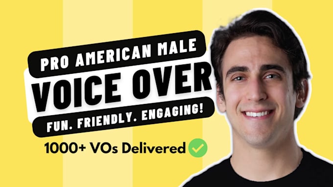 Hot Review! I will record a professional american male voice over in english