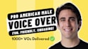 record a professional american male voice over in english