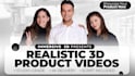 create a realistic 3d product animation video