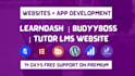 design buddyboss wordpress lms website using learndash, learnpress tutor lms pro