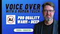 record a warm, deep, genuine american male voice over in english