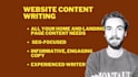 write content for your website homepage or landing page