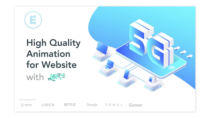 create an animation as gif, video or lottie for a website or social media