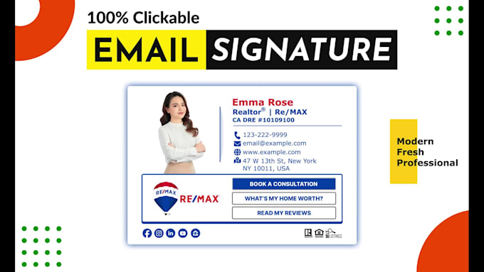 make a clickable HTML email signature for gmail, apple mail, outlook