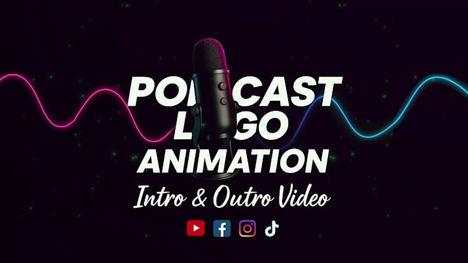 custom youtube podcast intro and outro animation