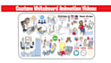 create custom whiteboard animation explainer doodle video