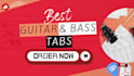 transcribe your song into accurate guitar and bass tabs