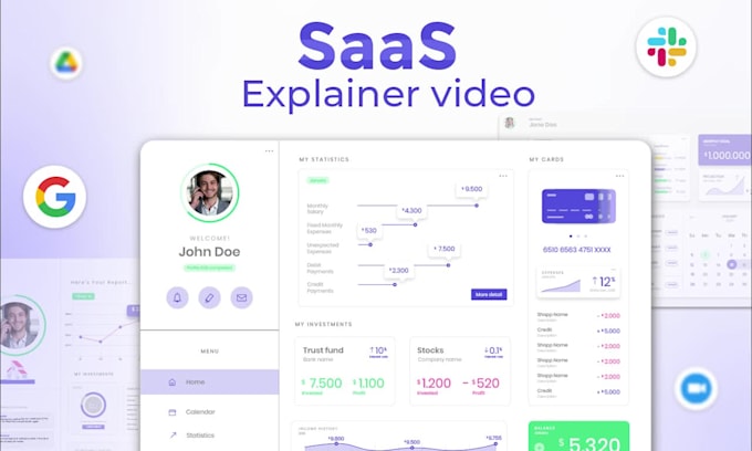 create modern app explainer video with ui animation for saas