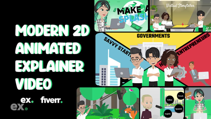 create 2d animated explainer video for you