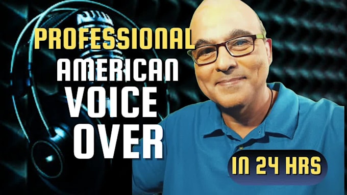record a full service american male voice over  narration