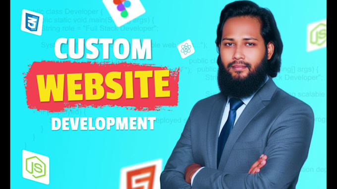develop a custom full stack website with frontend, backend