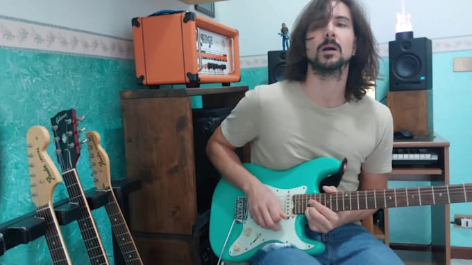 record studio quality electric guitar solo