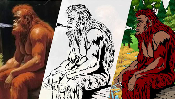 convert your image to vector line art drawing, vector outline from any image