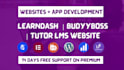 design buddyboss membership lms website using learndash, learnpress ,tutor lms