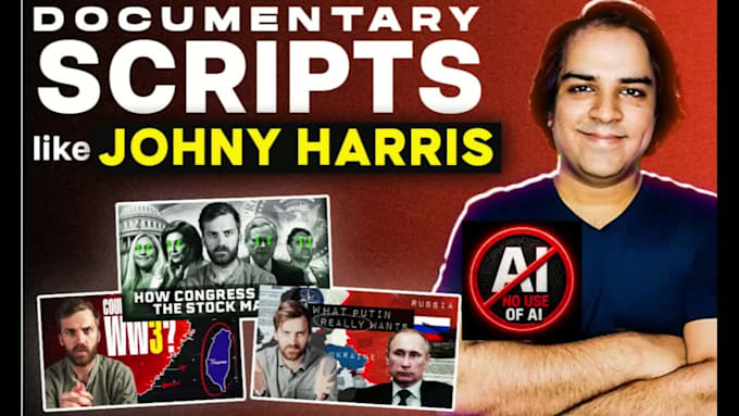 write documentary youtube scripts like johnny harris