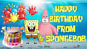 make a happy birthday video greeting from spongebob