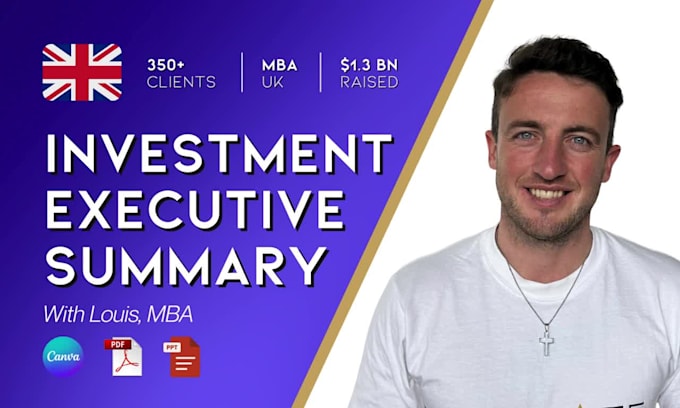 create a 1 one page executive summary investment document