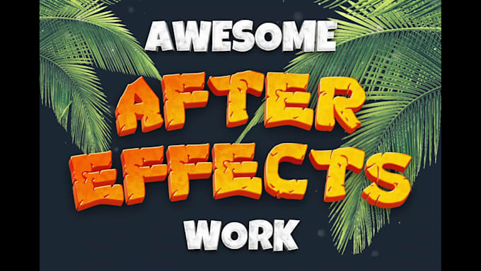 Do Your Work In Adobe After Effects By Ahmadkhokhar73 Fiverr