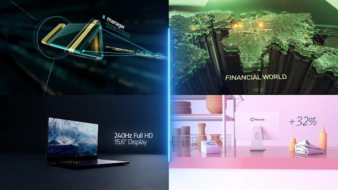 make a 3d motion graphics explainer video