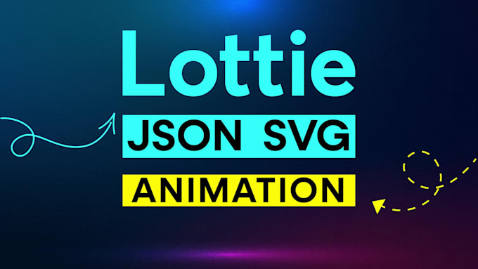 create lottie json svg animation for web and app