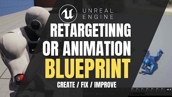 fix or retarget and setup animation blueprint for 3d character in unreal engine
