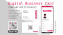 design website like clickable digital business card with qr code, vcard