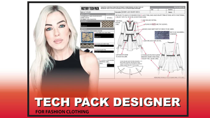 create tech packs and technical flats for fashion clothing