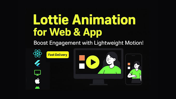 Create smooth lightweight lottie animations for web and app by Moexpart ...