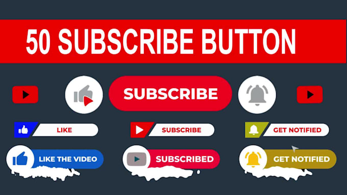 make brilliant youtube subscribe button,like and bell buttons