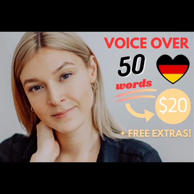 record a female german voice over in high quality
