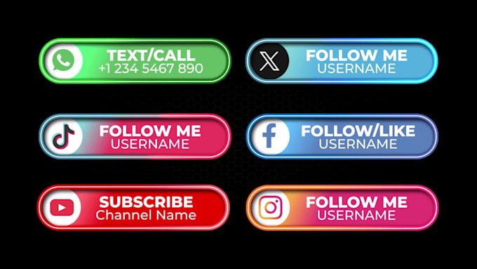 make unified youtube and social media lower thirds animation