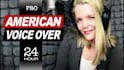 be your confident american female voice over actor
