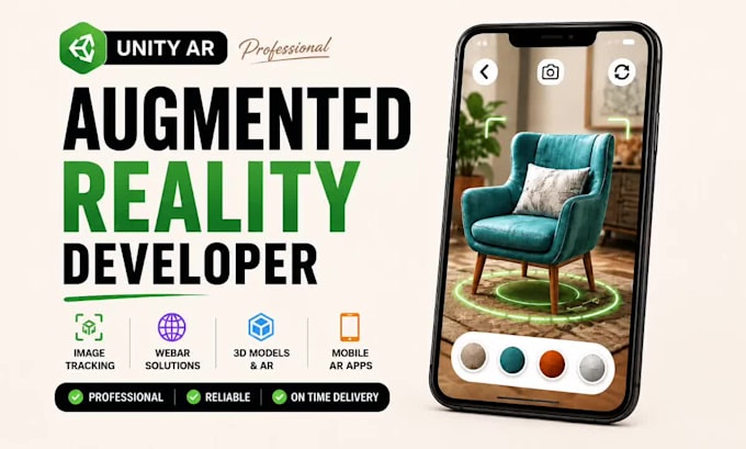 develop augmented reality ar app with unity3d, arcore, arkit