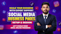setup social media page and accounts create, facebook business page, x, linkedin