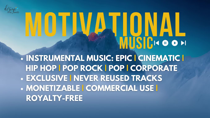 create motivational, epic, cinematic, inspirational music