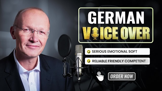 record german male voice overs for various purposes