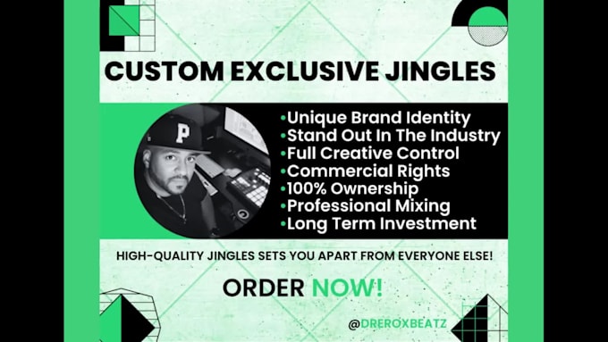 create custom podcast intro, radio jingle, or artist instrumental