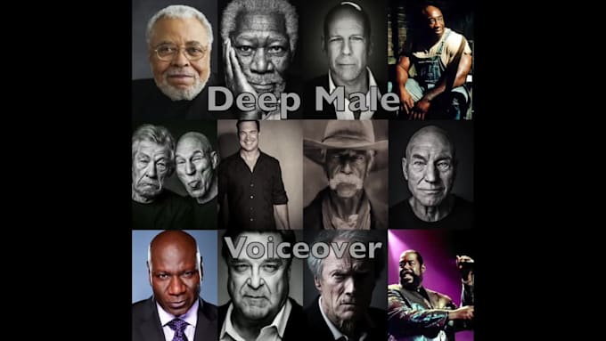 record a deep strong male voiceover