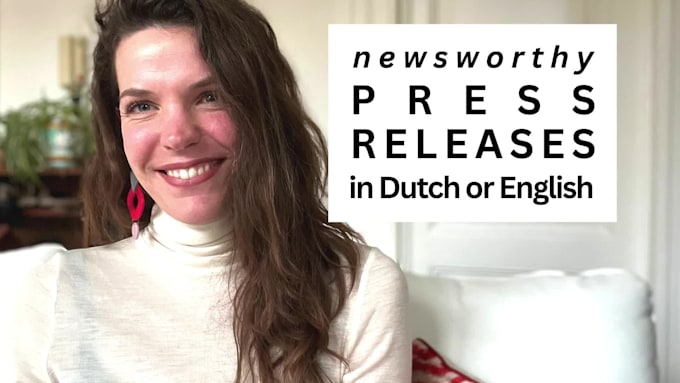 write a press release in dutch or english