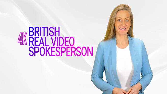 be your british female spokesperson video  presenter, 4k