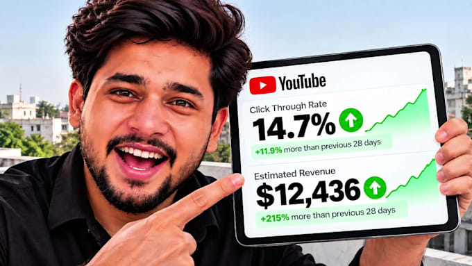 design ai clickbait youtube thumbnail within 1 hours for high CTR