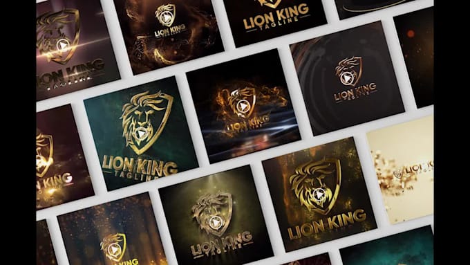 create luxury gold logo video intro animation in 4k