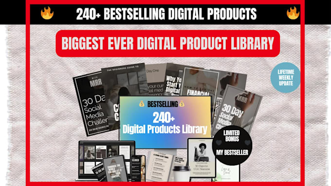 240 digital products bundle master resell rights private label rights ...