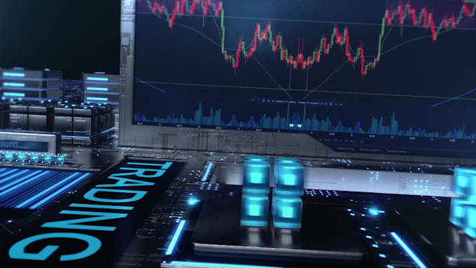 create blockchain crypto logo video for social media
