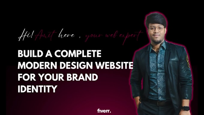 build complete modern design website or landing page for your brand identity