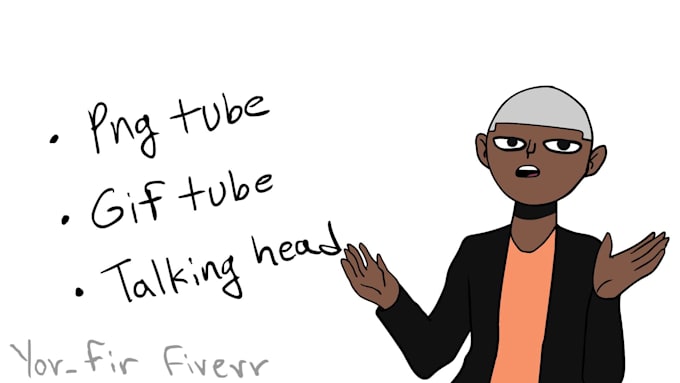 draw a png tuber or gif tuber for youtube storytime animations or commentary